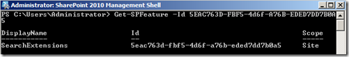 SearchExtensionsFeaturePowerShell