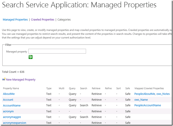SearchManagedPropertiesList SearchManagedPropertiesList