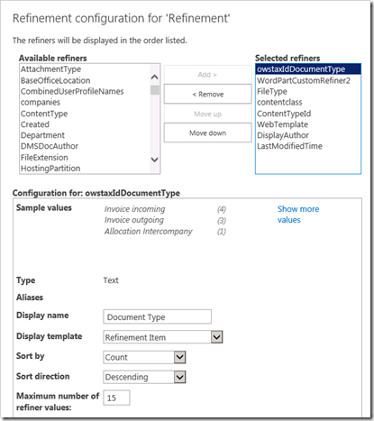 SearchManagedPropertiesRefinementPanelOptions