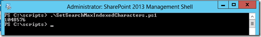 SearchPowerShellMaxIndexedCharacters SearchPowerShellMaxIndexedCharacters