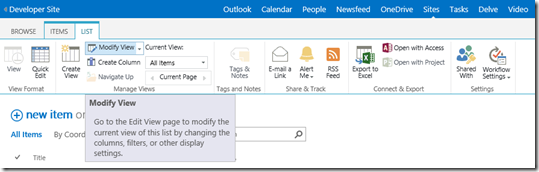 SharePointAppListRibbonModifyView SharePointAppListRibbonModifyView