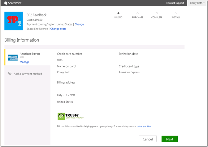 SharePointStorePurchaseBillingStep SharePointStorePurchaseBillingStep