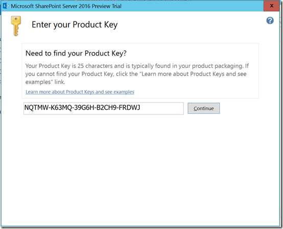 Sp2016P1InstallProductKey1