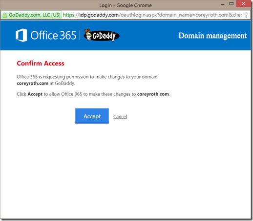 SyncConfirmDomainGoDaddyAuthorize SyncConfirmDomainGoDaddyAuthorize