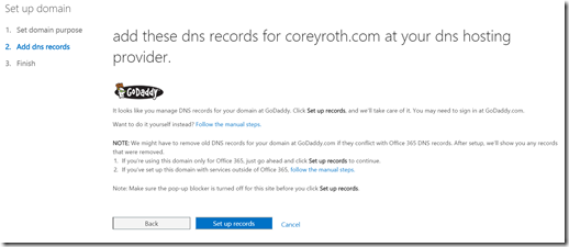 SyncDomainRecordSetUpGoDaddy SyncDomainRecordSetUpGoDaddy