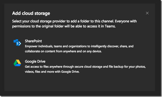 TeamsAddCloudStorageChooseProvider TeamsAddCloudStorageChooseProvider