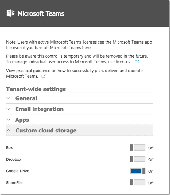 TeamsCustomCloudStorageAdmin