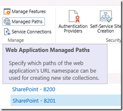 UPSWebApplicationsManagedPaths