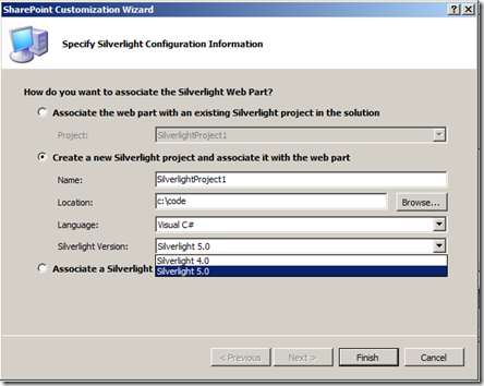 VS11DPNewSharePointSilverlightWebPart