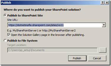 VS11DPPublishSolution