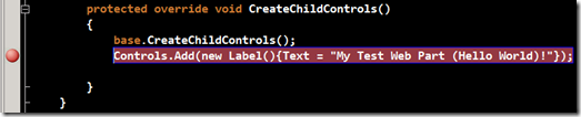WebPartDebuggingBreakPoint