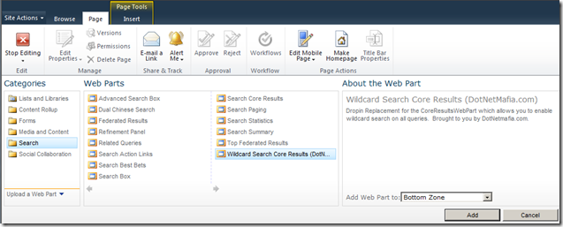 WildcardSearchAddWebPart