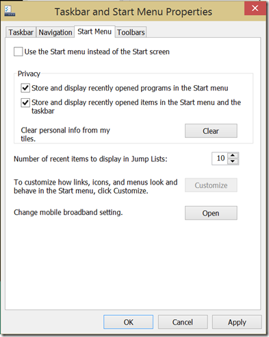 Windows10ReenableStartScreen Windows10ReenableStartScreen