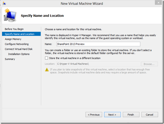 Windows8HyperVNewVirtualMachine